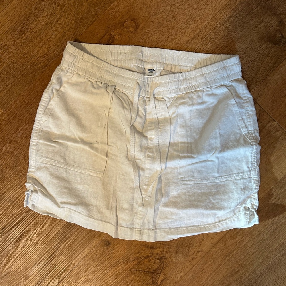 Old Navy Cream Skirt with Drawstring